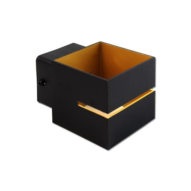 G9 LED wandlamp - 7W - Aluminium - Zwart + goud G9 LED wandlamp - 7W - Aluminium - Zwart + goud
